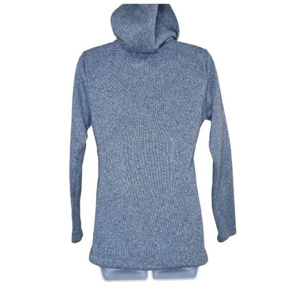 Eddie Bauer Womens Blue Heathered Full Zip Hooded Fleece Long Sleeve Jacket S - Picture 5 of 9